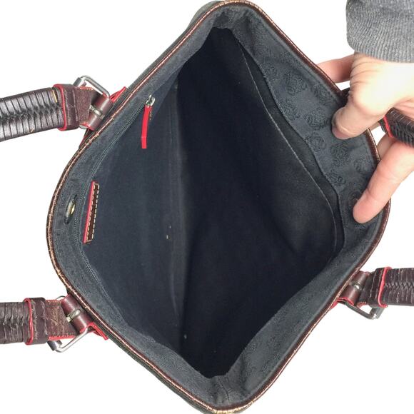 LOEWE - Leather-Trimmed Anagram Canvas Tote Black & Gray - Picture 5 of 10